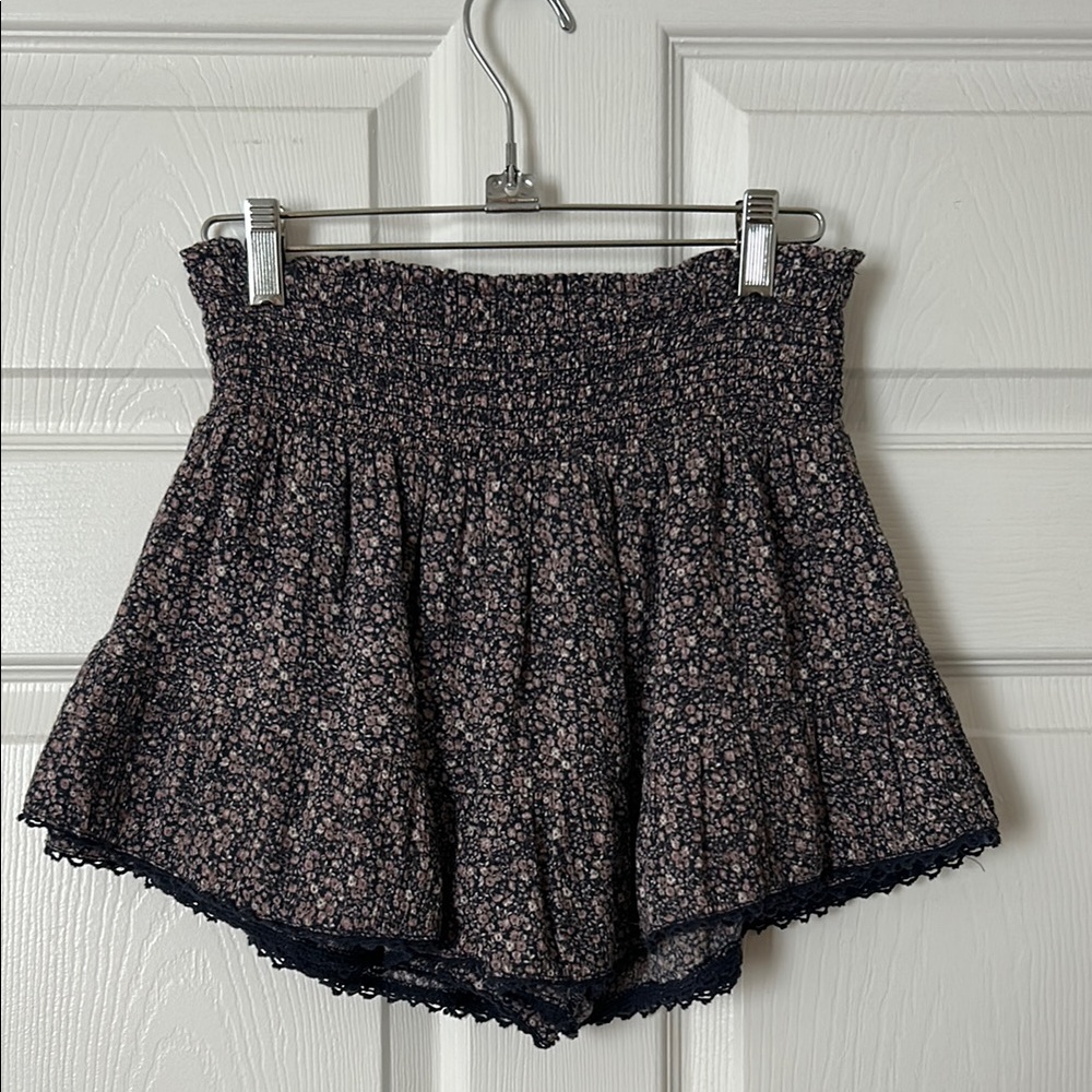 Floral Smocked High-Waisted Skort